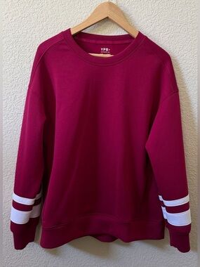 YPB Abercrombie & Fitch Medium Neoknit Maroon Berry Varsity Crewneck Sweater